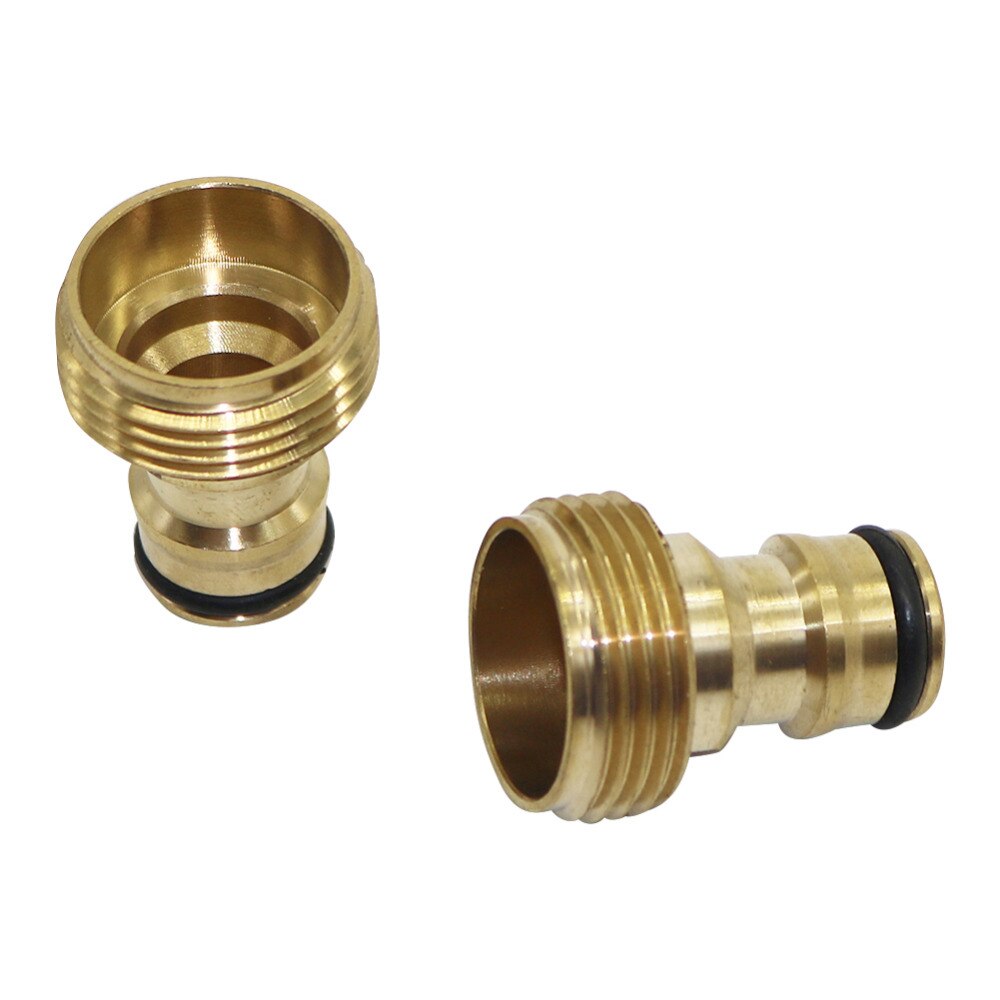 2Pcs 3/4 Inch Male Thread Copper Quick Connectors Joints Car Washing Tube Fittings Home Garden Homebrew Watering Irrigation Tool