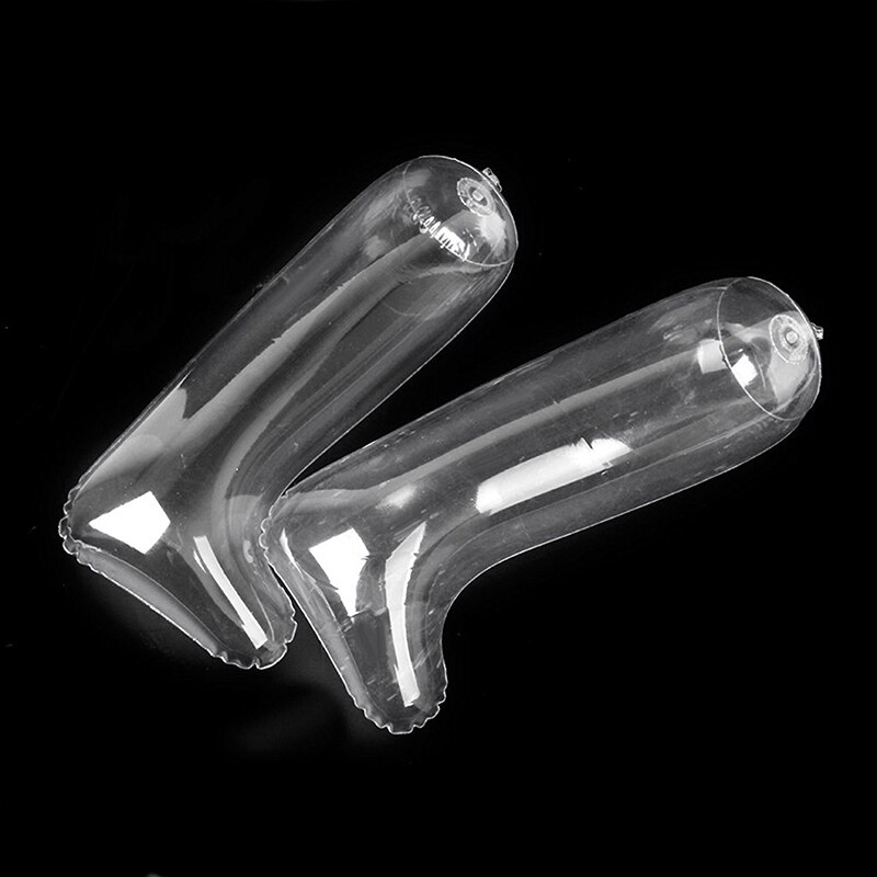 1 Pair Plastic Inflatable Boots shoe stretcher 30cm transparent