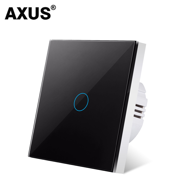 AXUS Touch Switch EU Light Sensor Switches Crystal Glass LED Button Panel Power AC100-240V 1/2/3 Gang Wall Lamp Interruttore: Bundle1