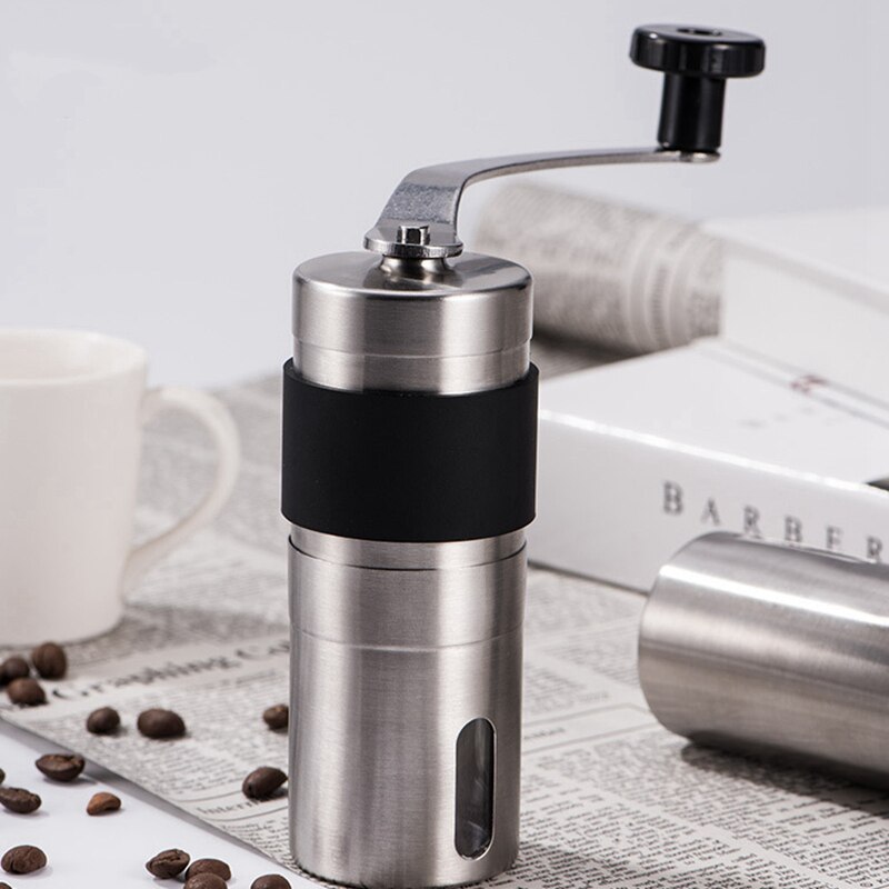 Hand-Cranked Coffee Grinder with Silicone Stainless Steel Grinder