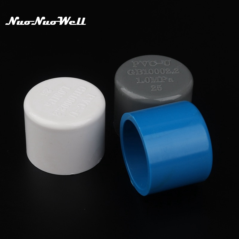 5pcs 25mm PVC Pipe End Connector 3/4" Water Pipe End Cap Water Stop Connector For Garden Irrigation Pipe Aquarium Fittings