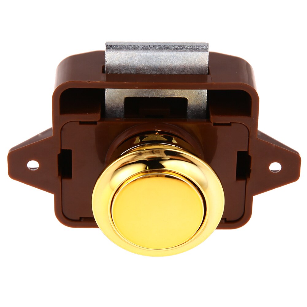 Push Lock Knop Vangst Lock Kast Deurknop Camper Rv Kast Meubels Handvat Bureaulade Lock Huishoudelijke Hardware Onderdelen: golden	