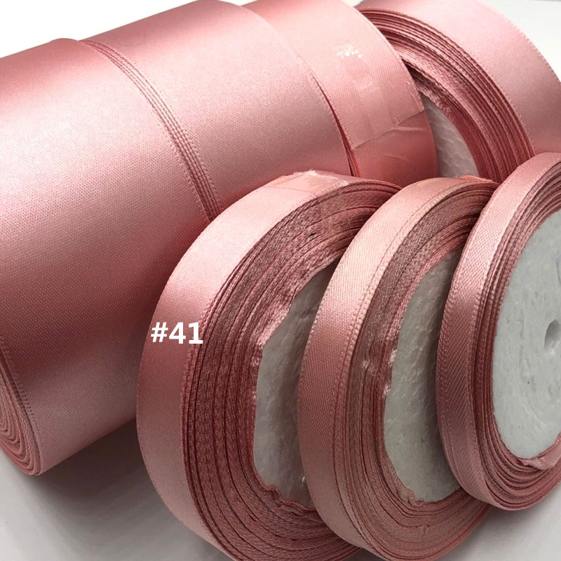 1 Roll Mauve 25 Yards 6Mm-50Mm Satijnen Lint Sjerp Bow Craft Wedding Party Supplies Event anniversary Banket Decoratie 41