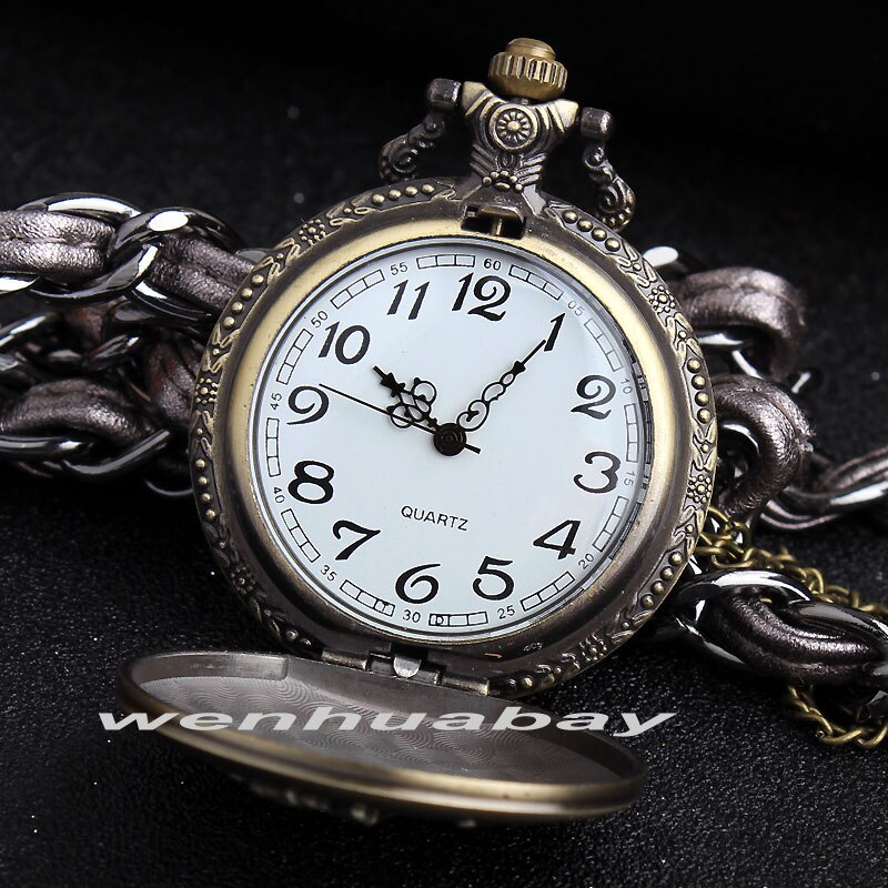 St.Petersburg Men Pocket Watch Vintage Retro Horseman Men's Quartz Fob Chain Watches Pendant Necklace Chain Women Mens Boy