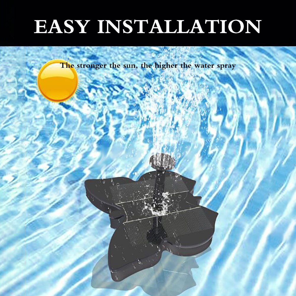 Solar Panel Water Fountain Garden Fountain Pump Solar Garden Fountains Waterfalls Power Bird Fountain Powered Water Pump