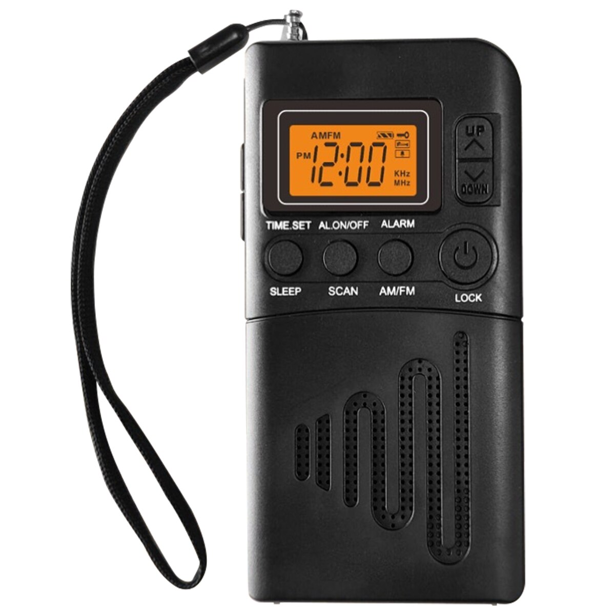 Digitale Radio Mini Draagbare Stereo Pocket Radio Luidspreker Met Lcd Display Ingebouwde Luidspreker Hoofdtelefoon Jack Am Fm Alarm klok Radio: Default Title