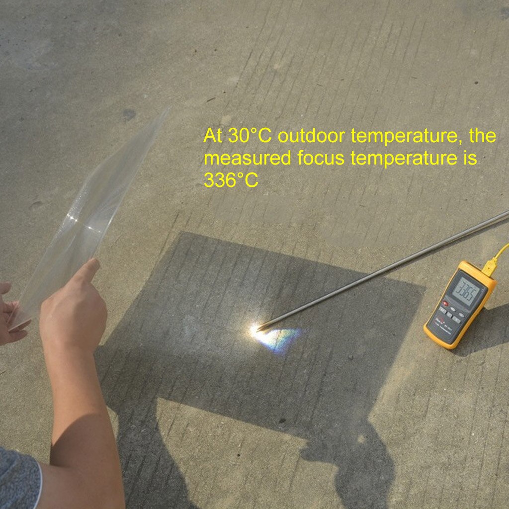 Square 300X300MM PMMA Fresnel Lens Concentrating Lens Magnifying Glass Lenses Make Fire Tools Scientific Experiment Lens