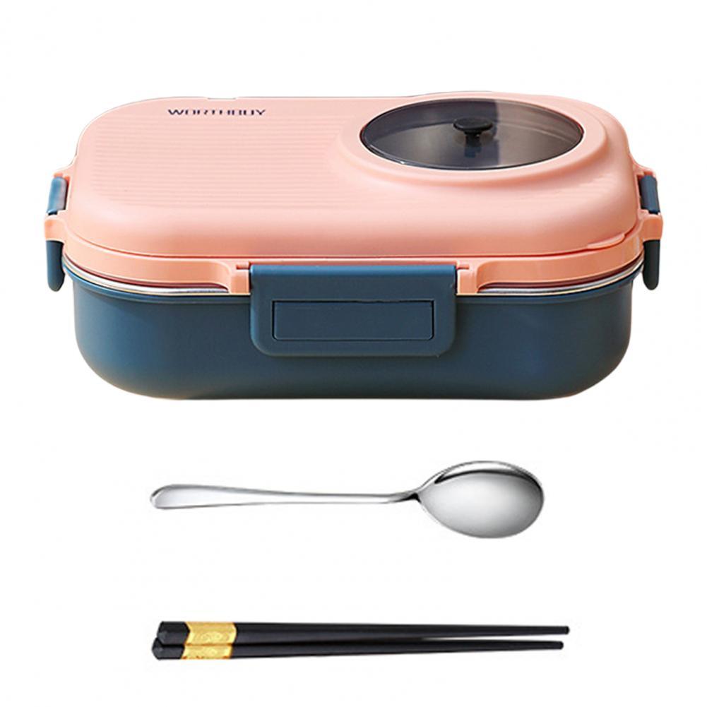 Camera Lunch Box For Kid School Bento Lunch Box 304 Stainless Steel Food Container Leak-Proof Lunch Container: Pink