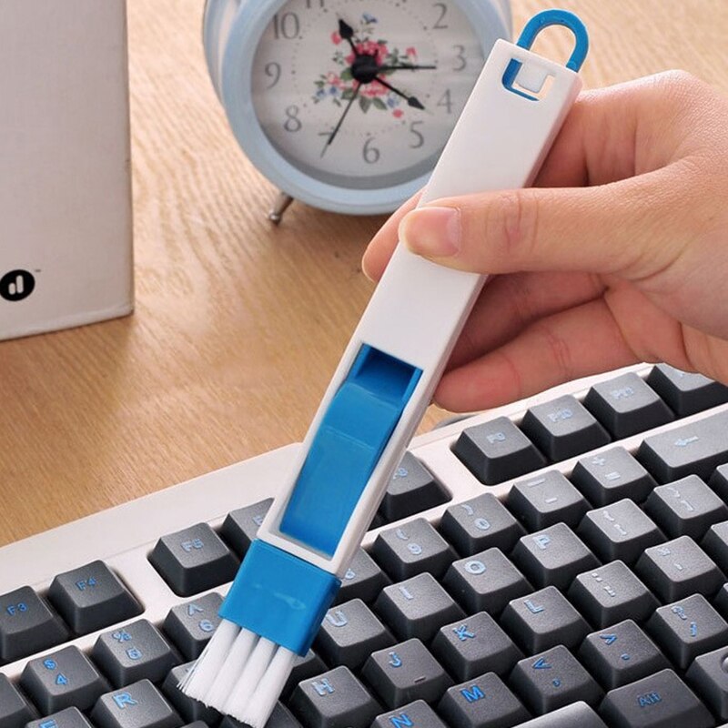 Brocha de limpieza pequeña, cepillo recogedor para el hogar, ventilación para puerta corredera, Herramientas de limpieza para teclado, cepillo de limpieza multifuncional: 01