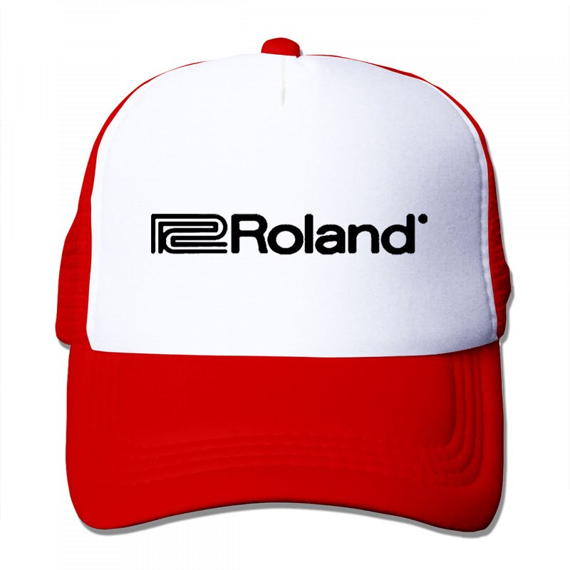 Roland 4 Baseball cap men women Trucker Hats adjustable cap: 3-Red