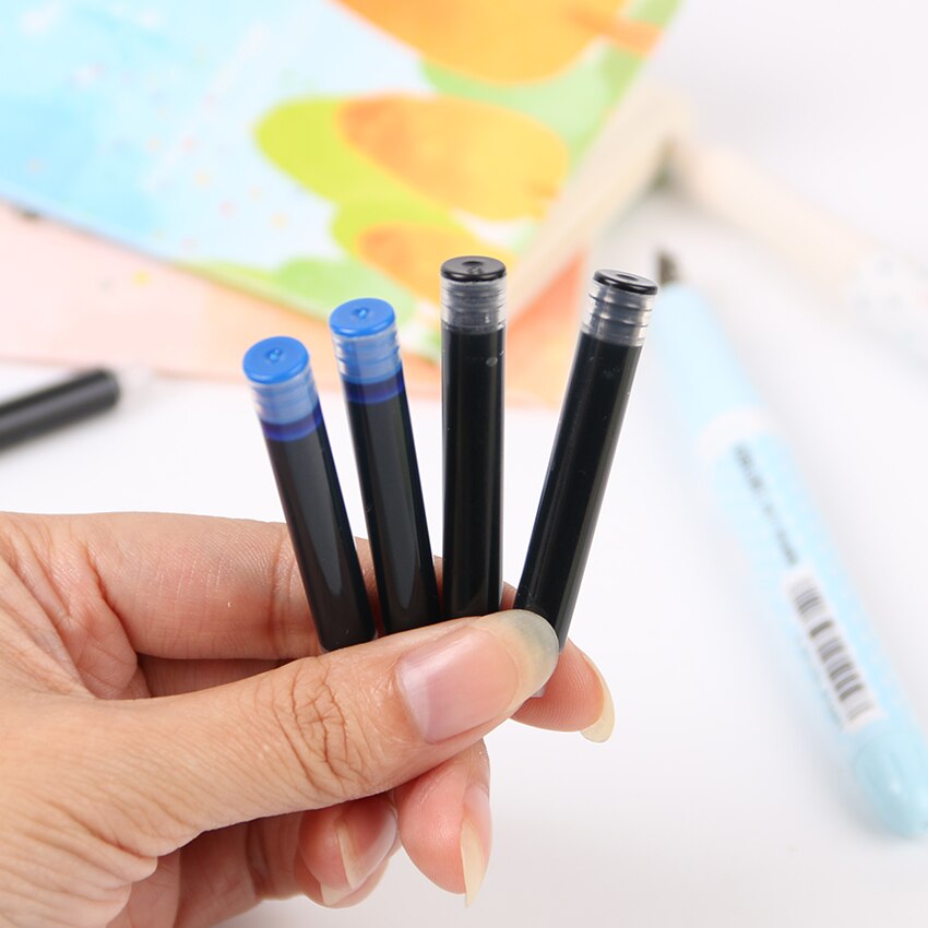 5PCS Disposable Black Blue Business Fountain Pen Ink Refills Universal Replaceable Ink Sac