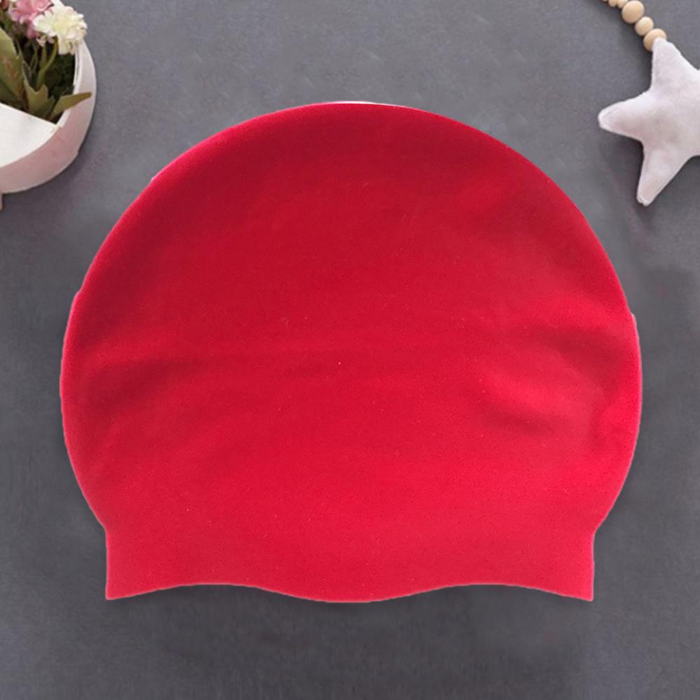 Elastic Silicone Waterproof Swim Cap Elastic Put on Easily Silicone Silicone Swimcap Long Hair for Training