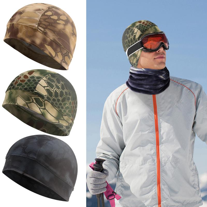 Python Patroon Helm Liner Caps Winddicht Outdoor Motorfiets Fietsen Sport Hoofddeksels Bescherming Zonnehoed Hoofddeksels