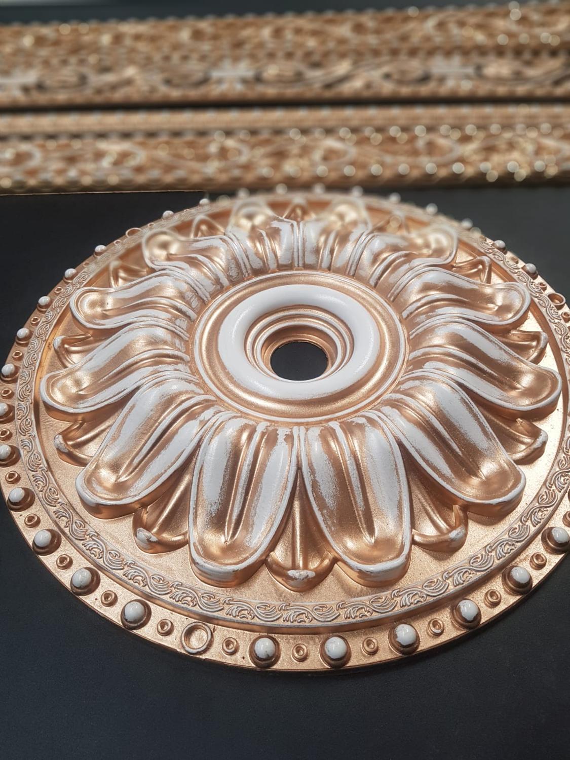 Decogold 40*40 Cm Ronde Enkele Paleis Plafond Buik Brons Woondecoratie Plafond Decor Decoratieve Buik
