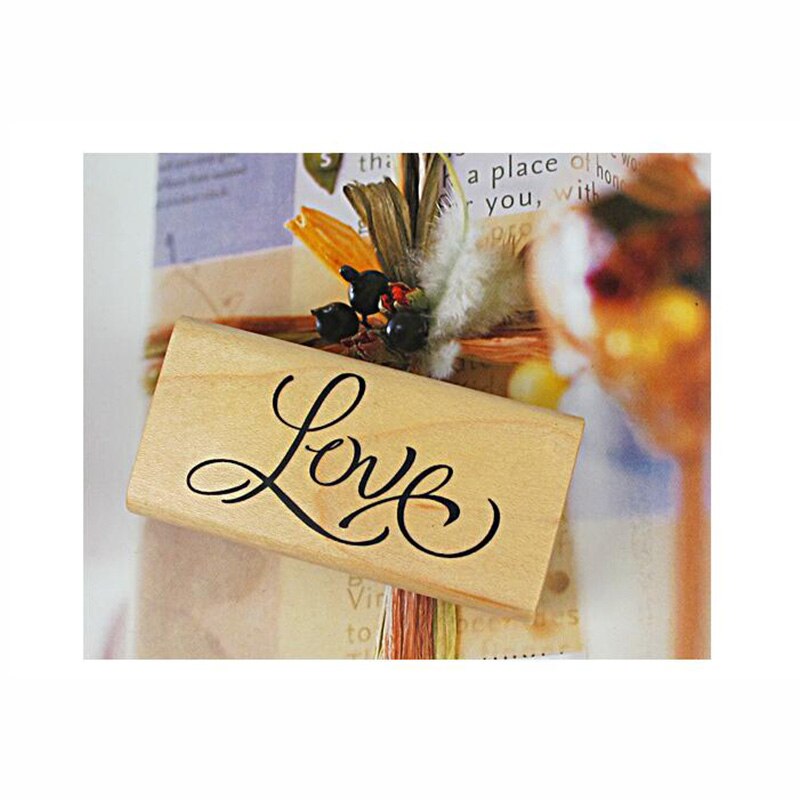 XINAHER Arts font "love" "Love you"wooden stamps diy Hand made decal stamps for scrapbooking Photo Album Craft: B