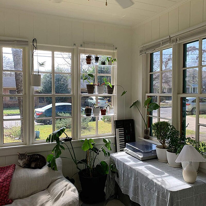 Étagère à plantes suspendue par fenêtre, support décoratif pour Pot de fleurs, pour jardin, rangement intérieur, RERI889