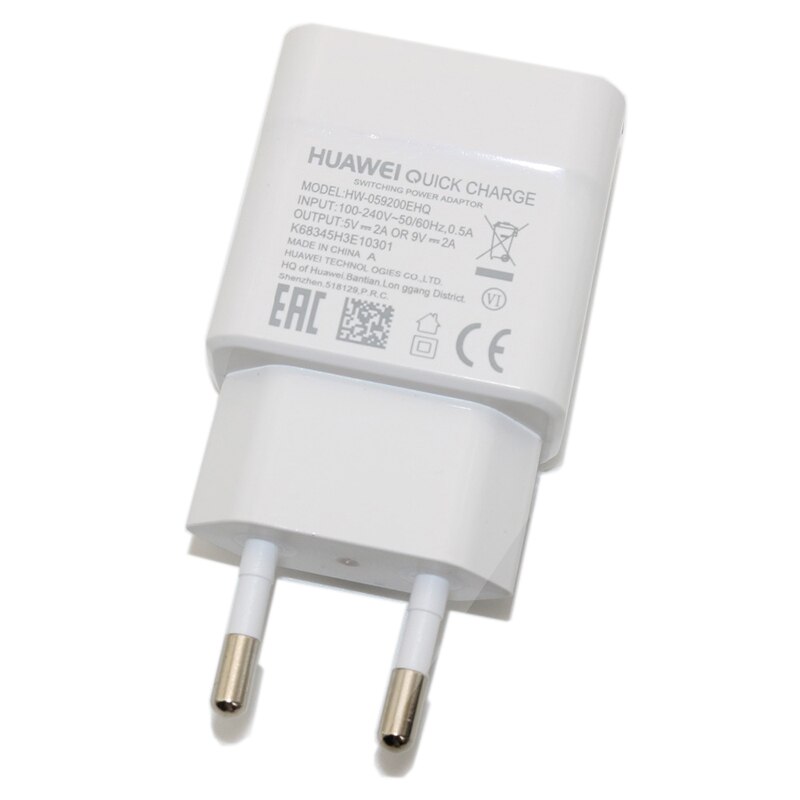 HUAWEI – chargeur Original 9v 2a EU micro adaptateur usb type-c pour Huawei Honor 9 nova 2 3 3e 4 5e p20 lite P9 P10 p20 lite P9 P10