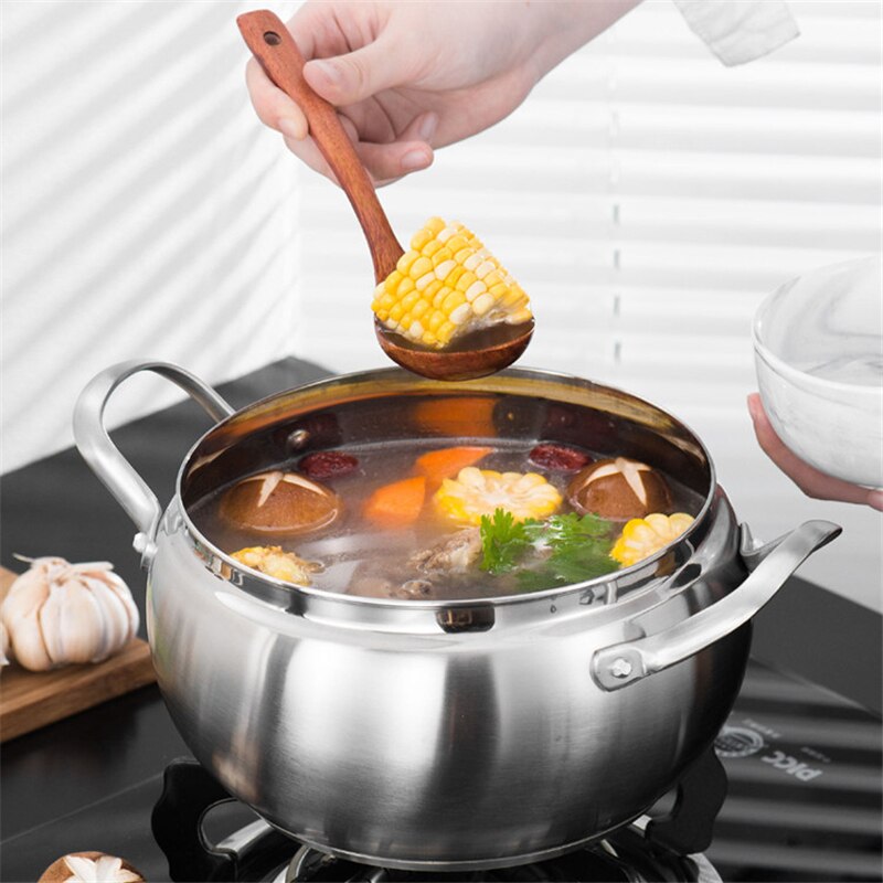 Pots for cooking milk chaffing dish Stainless Steel Pot Hotpot Induction Cooker Gas Stove Pot Home Kitchen Cookware Soup Cooking