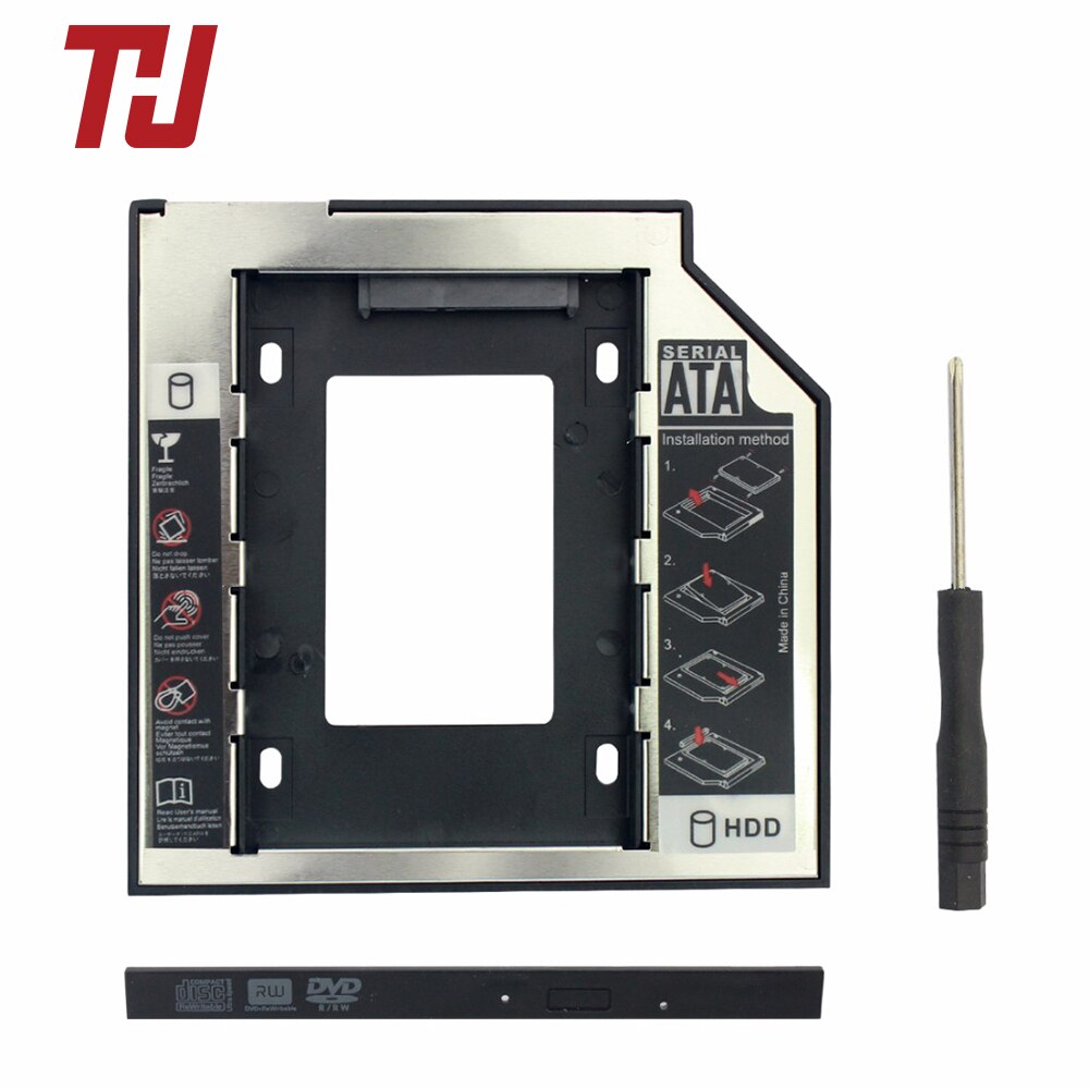Interfaz SATA3 de 9,5mm soporte de disco duro de 2,5 pulgadas adaptador SSD Optibay HDD Caddy carcasa de CD-ROM DVD carcasa adaptadora para ordenador portátil PC