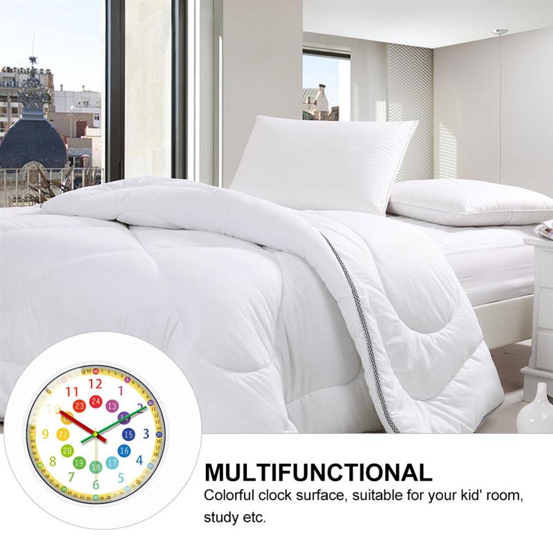 Kid Wall Clock Mute Wall Clock Colorful Funny Simple Home Wall Hanging Clock