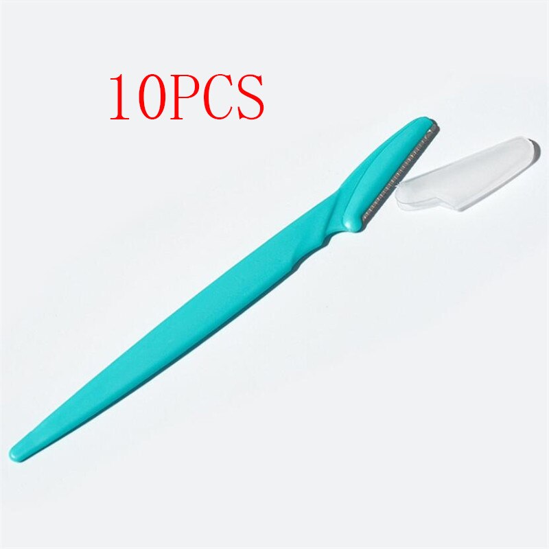 3/10pcs Eyebrow Trimmer Eyebrow Razor Shaver Blade Eye Brow Shaper Face Razor Facial Hair Remover for Women Beauty Makeup Tools: Brushed Brass