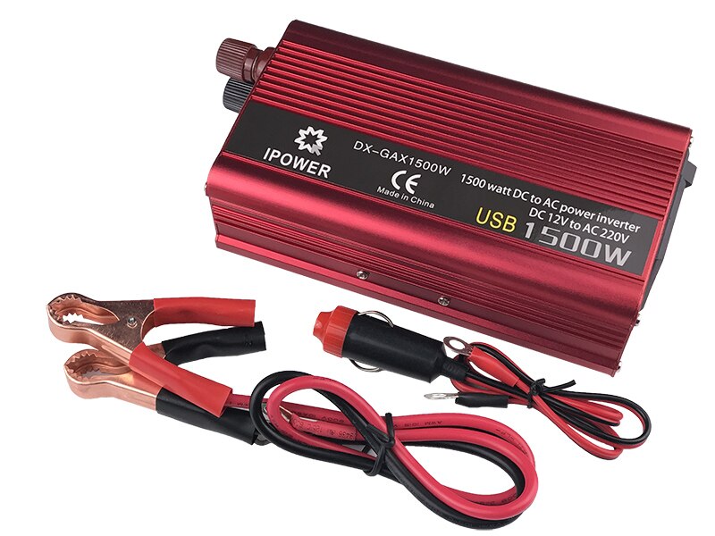 1500W Car Inverter DC 12V to AC 220V-240V Power Inverter Charger Converter Transformer Vehicle Power Supply Switch