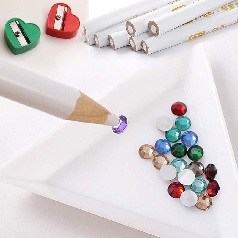 2 teile/los DIY Nagel Kunst Bleistift Stift Punktierung wählen hoch Strass Kristall Perlen Strass Edelsteine Pflücken Manikübetreffend Werkzeuge
