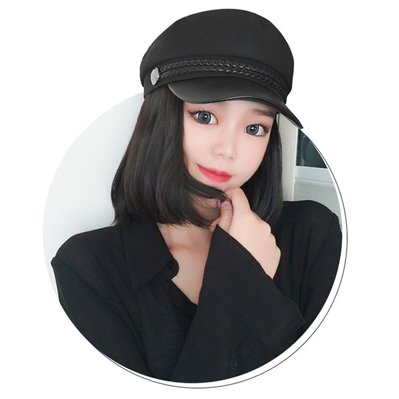 XINRAN-casquette de Baseball synthétique, coiffe carrée avec perruques coupe Pixie, chapeau pour femmes