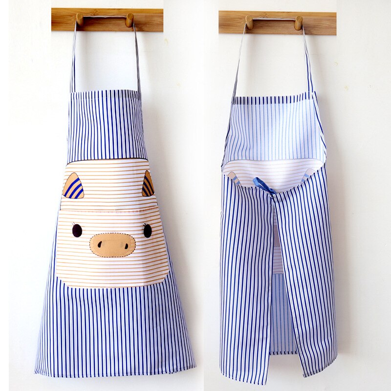FILBAKE Cute Pig Kitchen Apron Waterproof Cartoon Printed Home Clean Tool For Cooking Painting Kitchen Accessories: 5