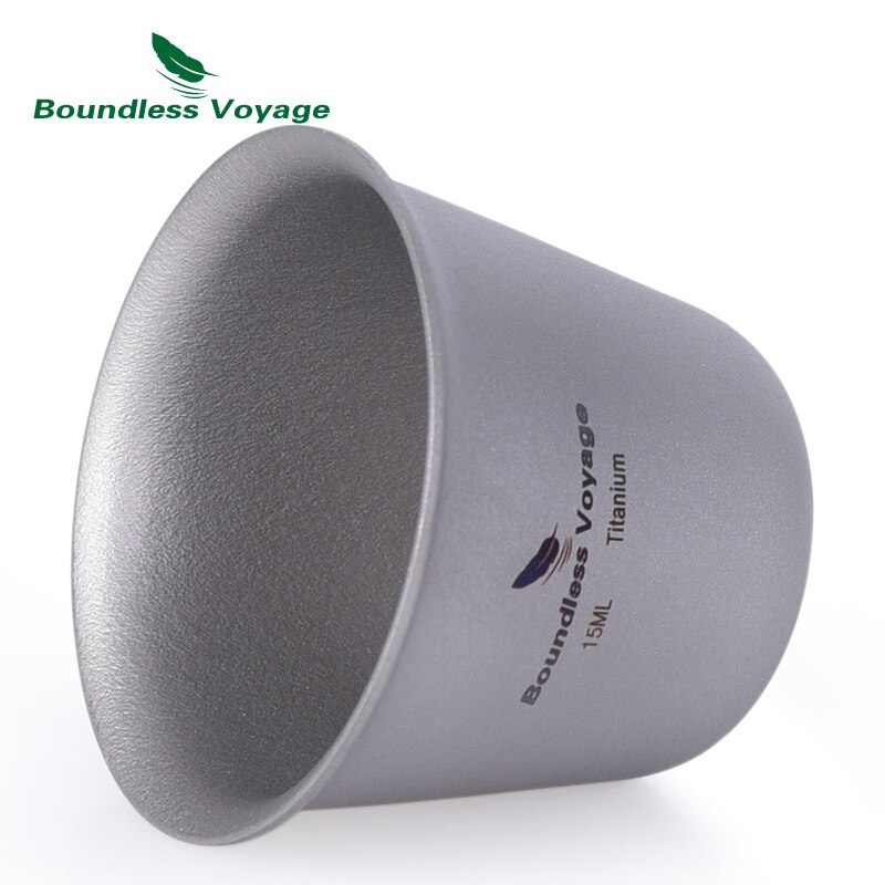 Grenzenlose Reise Titan Mini Wein Tee Sake Tasse Becher draussen Camping Picknick Party Whiskey Glaskolben Krug Getränk