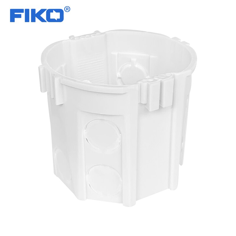 FIKO EU Standard, Wall Round Mounting Box, Internal Cassette, Wiring Box, White Back Box For EU Switch and Socket