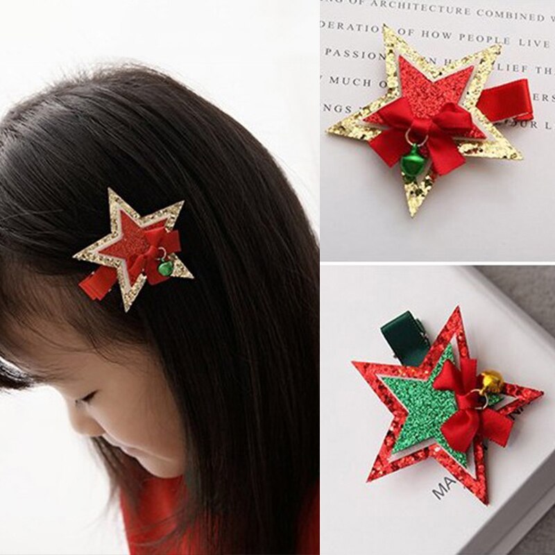 Baby Meisje Haar Clips Elanden Tree Star Kids Haarspelden Headwrap Baby Meisje Haar Accessoires Baby Haar Clips Kerstcadeaus