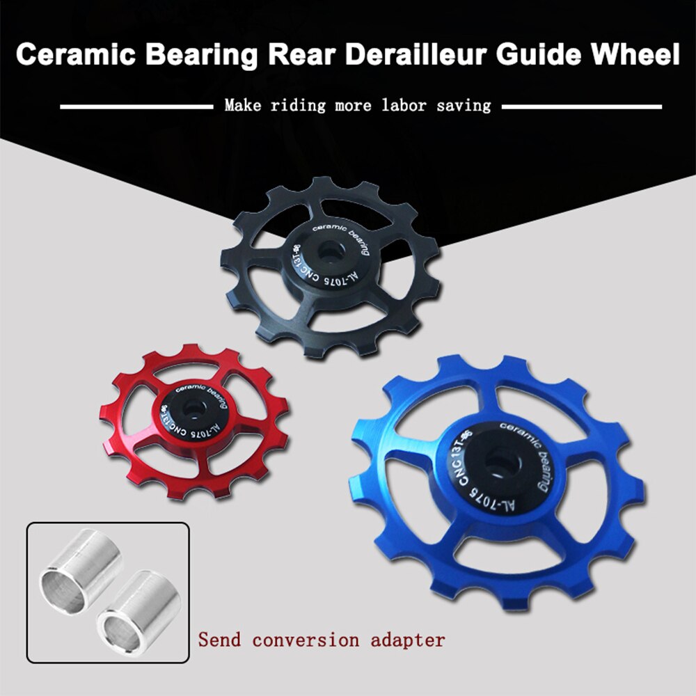 Poulie De Dérailleur 11T/13T – Aluminium CNC, Roulement, 4 Couleurs, Compatible 4/5/6 Mm, Vélo Route/VTT, 13g/16g