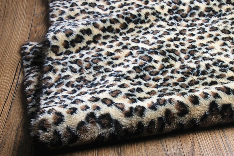 2Cm Luipaard Zebra Print Kunstmatige Pluche Bont Stof Diy Naaien Materialen Imitatie Faux Fur Stof Voor Kledingstuk Speelgoed 50x170cm: medium leopard dot