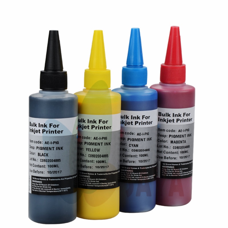 400ml CISS refill ink kit CMYK Waterproof PIGMENT Ink For CANON photo ...