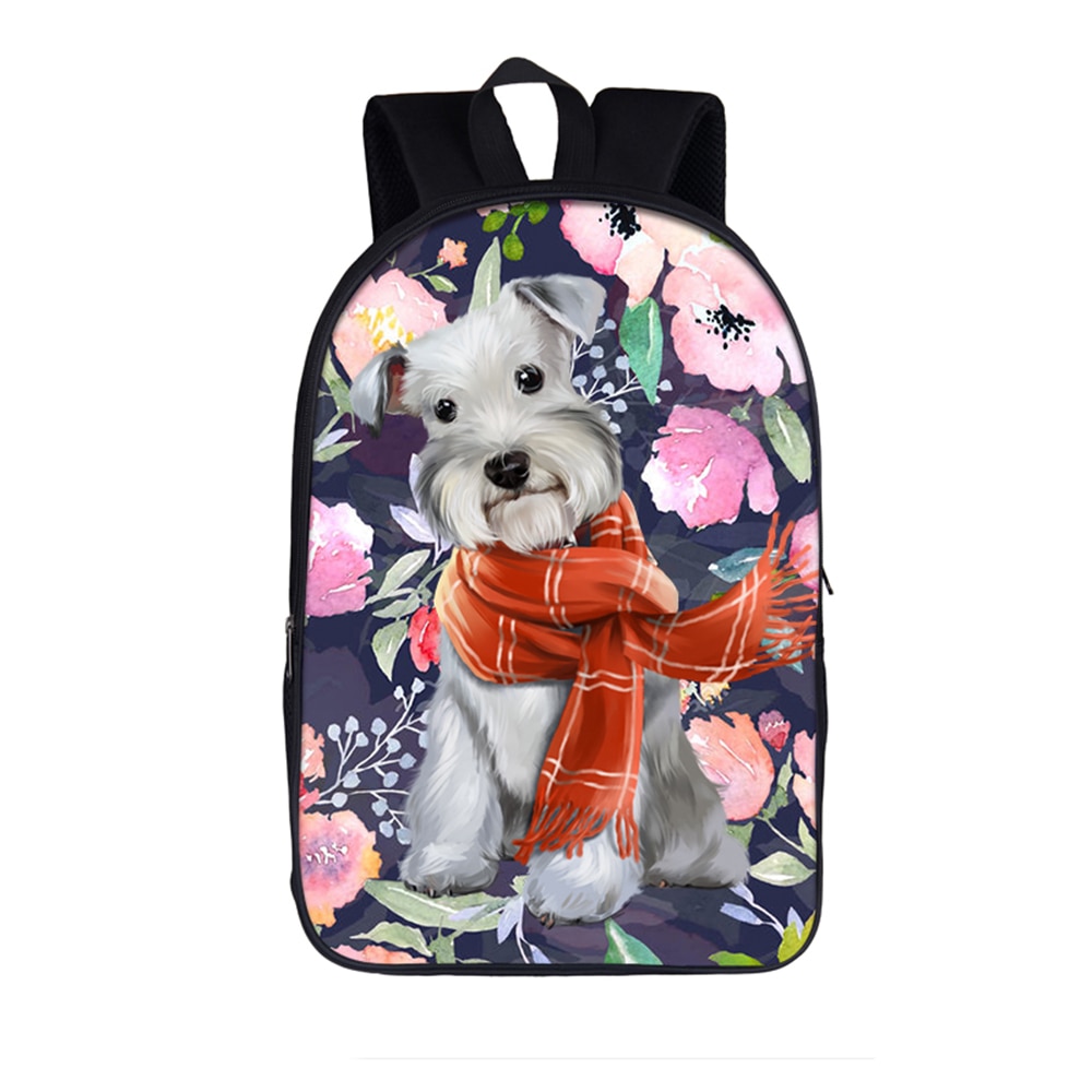 cute Yorkshire Terrier dog print backpack women rucksack children school bags for teenager girls daypack kids bookbag