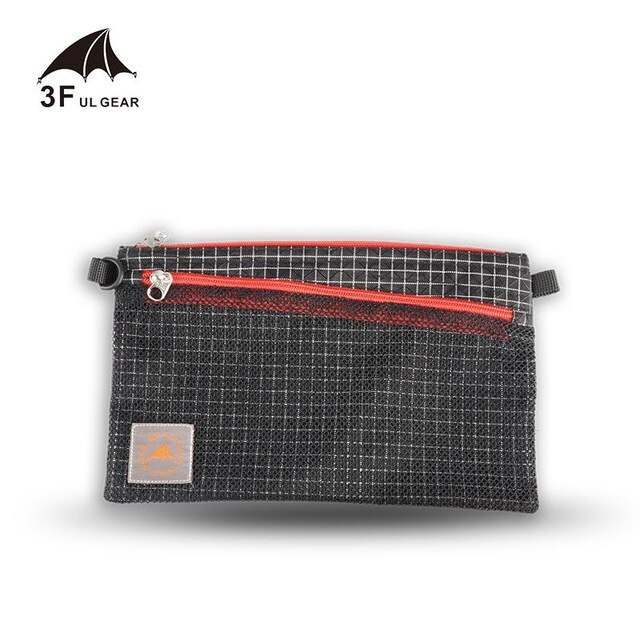3f ul gear backpack X-PAC&amp;UHMWPE outdoor ultralight Small Storage Bag Travel Bag Sorting Bag rucksack: UHMWPE Black L