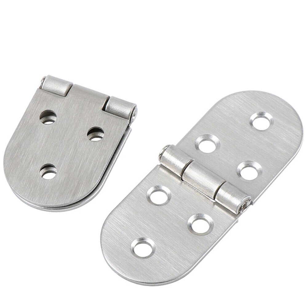 6pcs Stainless Steel 270 Degree Rotation Semi Circular Heavy Duty Folding Hinge Flip Top Home Office Replacement Parts Table