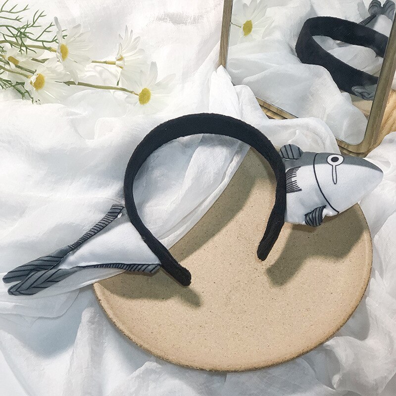 Diadema de zanahoria divertida para mujer, diademas de pescado salado para mujer, lavar la cara bonita para bandana, accesorios para el cabello,