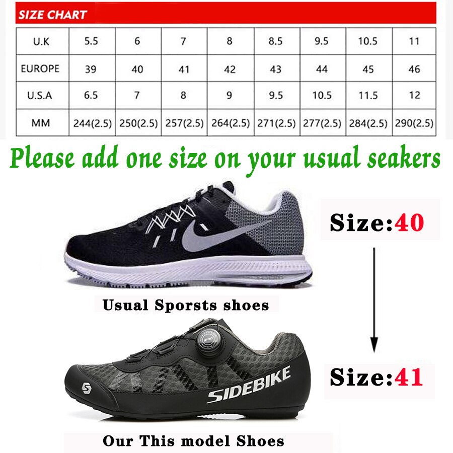 SIDEBIKE-zapatos atléticos profesionales para hombre, zapatillas de ciclismo de montaña con autosujeción, transpirables, de goma