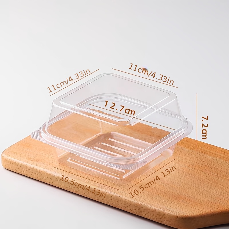 10 stuks robuuste plastic food-grade hamburgerdozen met flip-top deksel - herbruikbare hamburgercontainers geschikt voor restaurants