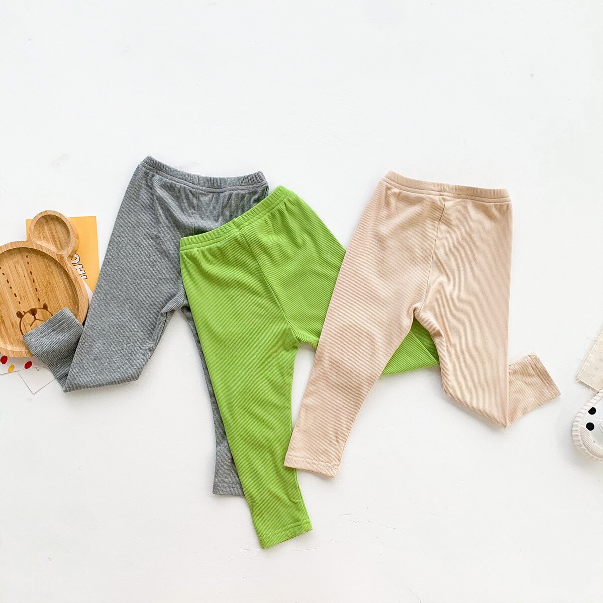 Pantalon Long pour bébé, Style, dessin animé, Patchwork, couleur unie, en coton, vêtements pour filles de 0 à 24 mois, automne 2022