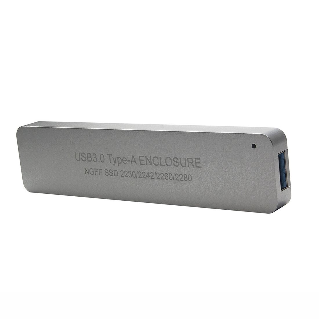 Usb 3.0 hdd kotelo tyyppi a - m .2 sata ssd ulkoinen kotelo venytetty pistoke ngff:lle  m2 2230 2242 2260 2280 laatikko kiintolevysovitin: Hopea