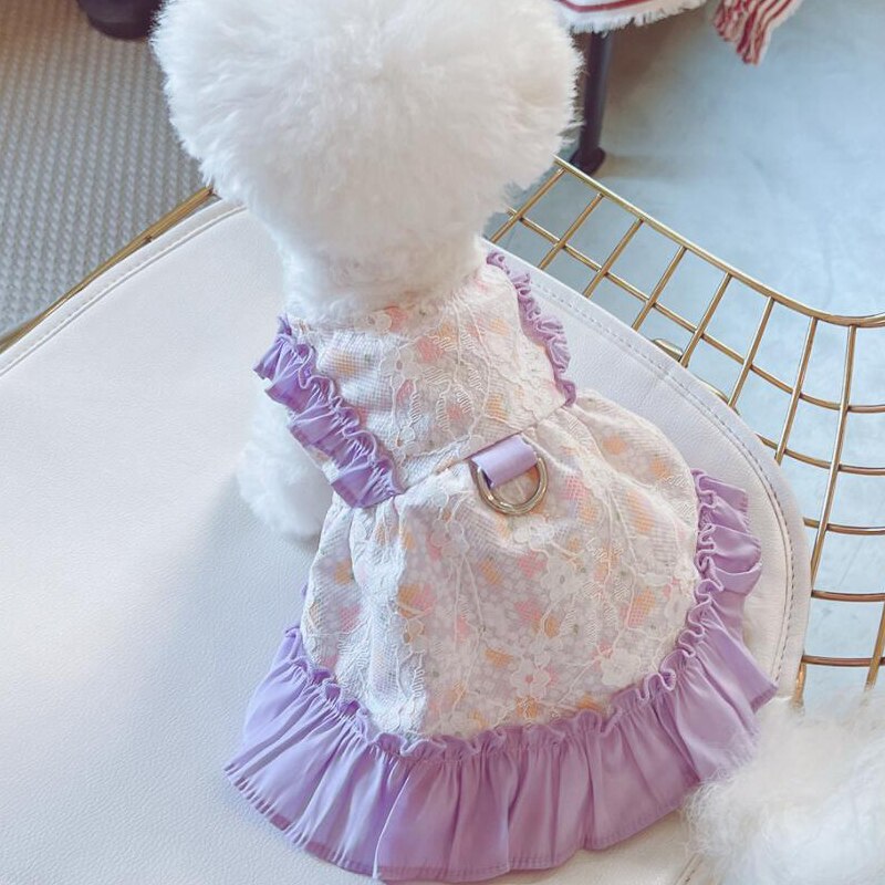 Sukienka dla małych psów kot chihuahua pieska spódniczka dla szczeniaka Yorkies pomorska odzież Shih Tzu maltańnarty Bichon pudel sznaucer zwierzę domowe ubranie