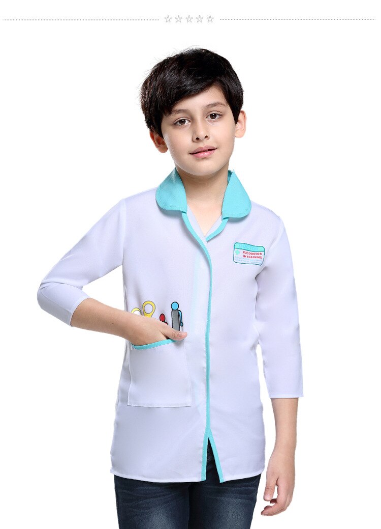 Purim børn dreng hospital mandlig læge sygeplejerske kostume kirurg dr uniform cosplay halloween karneval fest fancy kjole