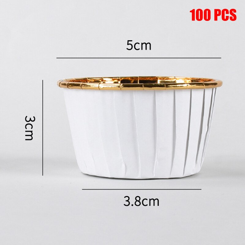 50/100pcs Aluminum Foil Cupcake Paper Cupcake Liner Baking Cups Muffin Cupcake Paper Cups Baking Pastry Tools Bakeware: 4