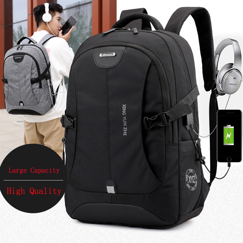 Mochila multifunción para ordenador portátil de 15,6 pulgadas con cargador USB para hombre, bolso escolar para estudiantes, Ordenador de , bolsa de viaje de gran capacidad