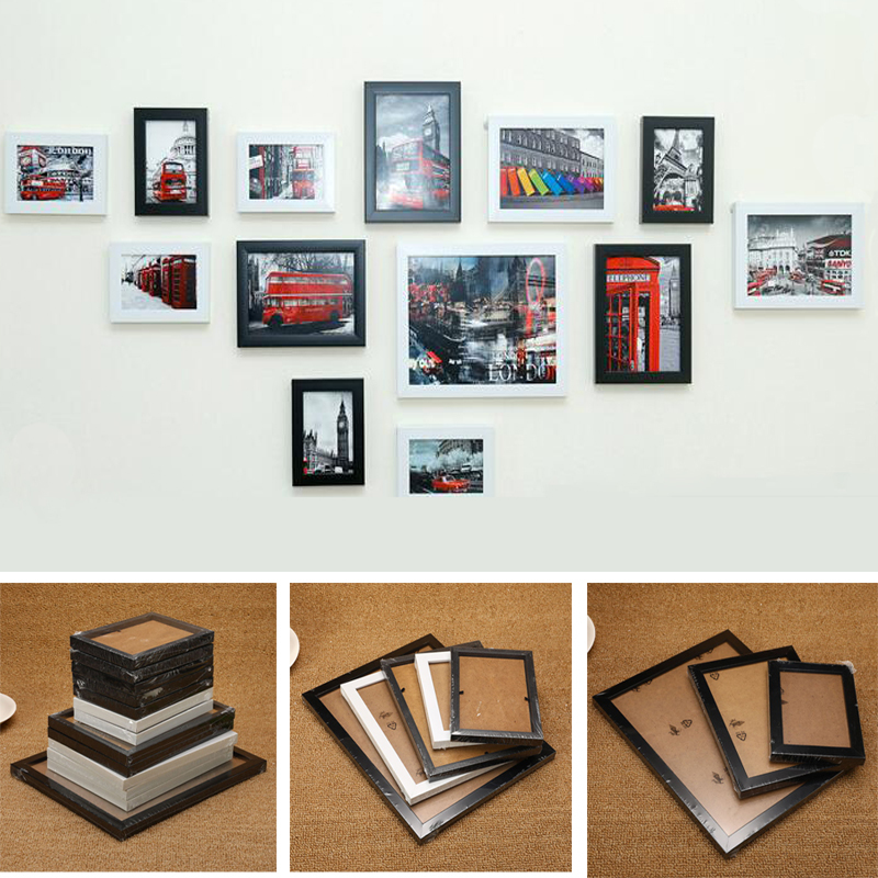13Pcs/set Wall Hanging Photo Combination Frame Set Bedroom Living Room Wall Decoration Art Home Decor Family Picture Display
