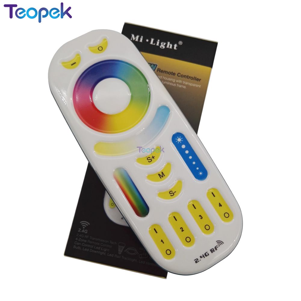 Mi.Boxer RGB CCT LED Controller (RGB+Cool White+Warm White) DC12-24V 2Ax5CH FUT039 + 2.4G RF Wireless 4-Zone Touch Remote