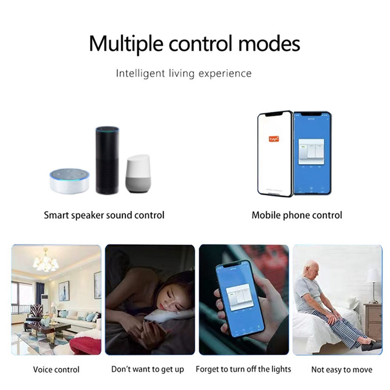 Tuya Zigbee Smart Switch 220V Pulsante Interruttori della luce Interruttore a pulsante a parete Vita intelligente Telecomando 3-Gang Facile installazione C